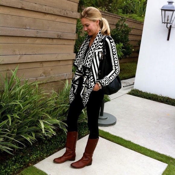 Frye Melissa Button Cognac Leather Knee High Boot - Picture 3 of 15